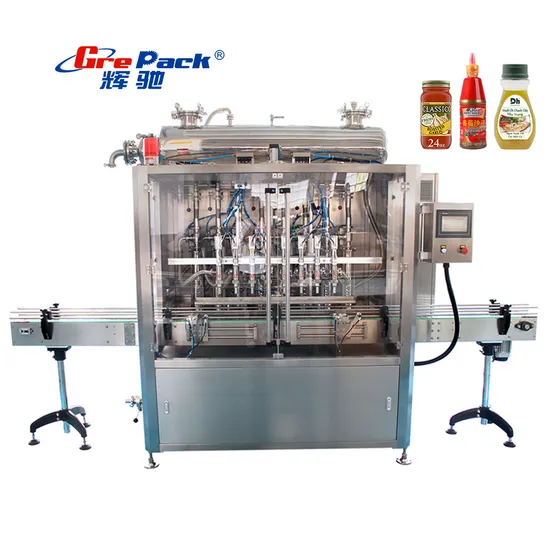 Ligne de production automatique de machine d'étiquetage de capsulage de remplissage de pâte de confiture de chili de sauce tomate