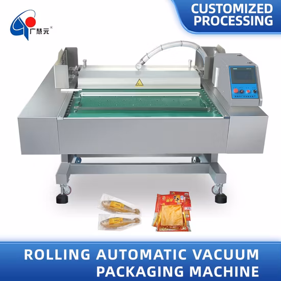 Machine de conditionnement sous vide à roulement rotatif automatique, type ceinture continue